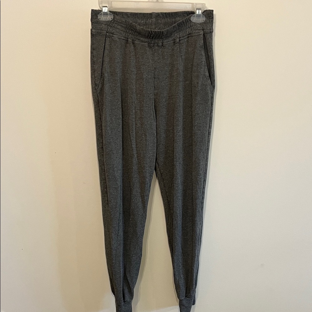 Sundry by Evereve Charcoal Elastic Waist Ribbed Jogger Pants